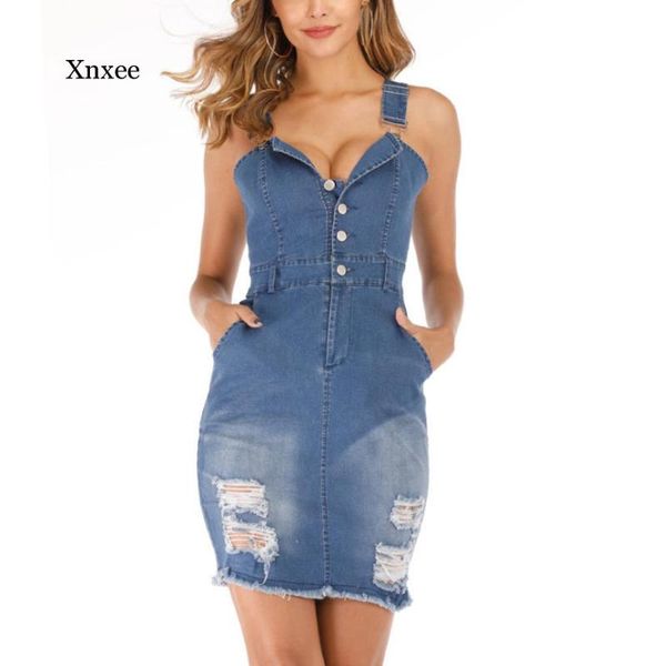 women summer denim dress high waist single breasted blue jeans suspenders midi casual cotton dresses clothing, Black;gray
women summer denim dress high waist single breasted blue jeans suspenders midi casual cotton dresses clothing, Black;gray