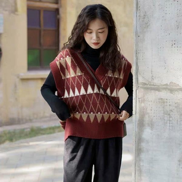 women's vests spring and autumn 2021 plaid vest for female students, Black;white 
women's vests spring and autumn 2021 plaid vest for female students, Black;white