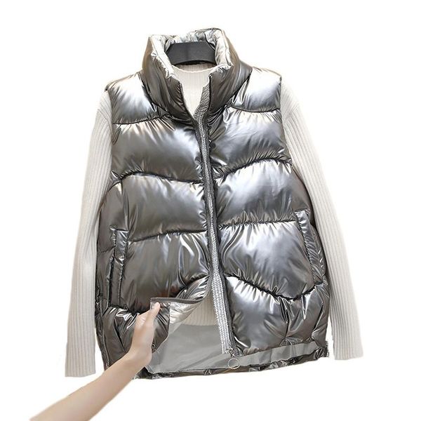 women's vests 2021 cotton vest women fashion shiny turtleneck plus size loose waistcoat zipper short bread pink jd1473, Black;white
women's vests 2021 cotton vest women fashion shiny turtleneck plus size loose waistcoat zipper short bread pink jd1473, Black;white