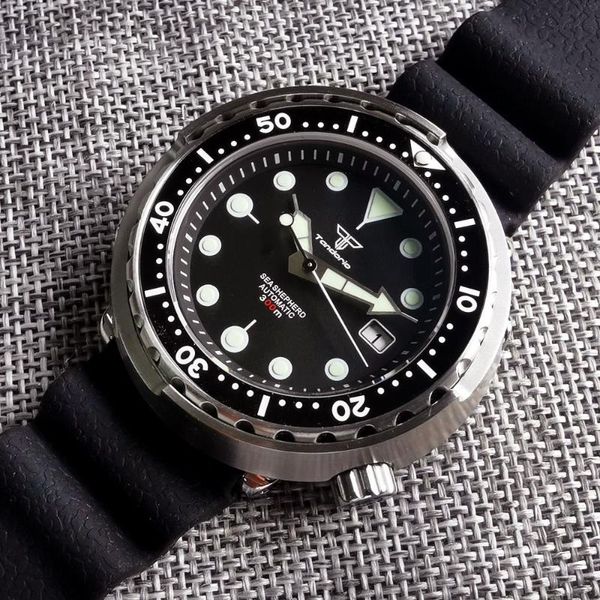 wristwatches super lume sapphire men's automatic watch nh35a model black face 200m waterproof rotating bezel rubber strap auto date 46., Slivery;brown
wristwatches super lume sapphire men's automatic watch nh35a model black face 200m waterproof rotating bezel rubber strap auto date 46., Slivery;brown