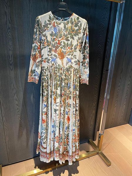 casual dresses bird flowers prints pattern pleated long women o-neck sleeve backzipper ankle-length dress 2021, Black;gray
casual dresses bird flowers prints pattern pleated long women o-neck sleeve backzipper ankle-length dress 2021, Black;gray