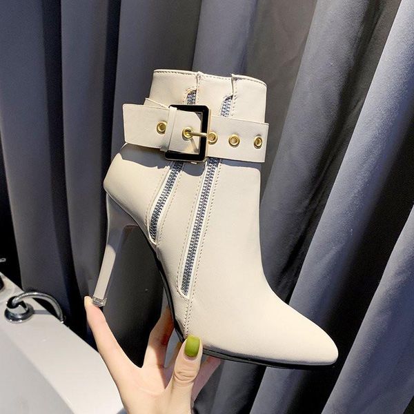 boots women 2021 ankle for high heel autumn fashion shoes zipper size 34-39 botas mujer, Black
boots women 2021 ankle for high heel autumn fashion shoes zipper size 34-39 botas mujer, Black