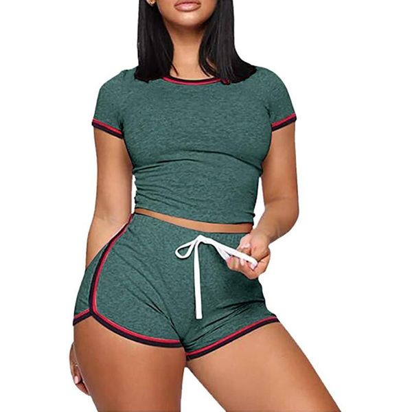 2pcs tracksuits elegant two piece set women casual sport slim pajama bandage crop shorts suit homewear 2 dress, White
2pcs tracksuits elegant two piece set women casual sport slim pajama bandage crop shorts suit homewear 2 dress, White