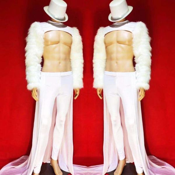 men's jackets big size personality white feather sleeves jacket tail men singer show outfit bar party stage set, Black;brown
men's jackets big size personality white feather sleeves jacket tail men singer show outfit bar party stage set, Black;brown