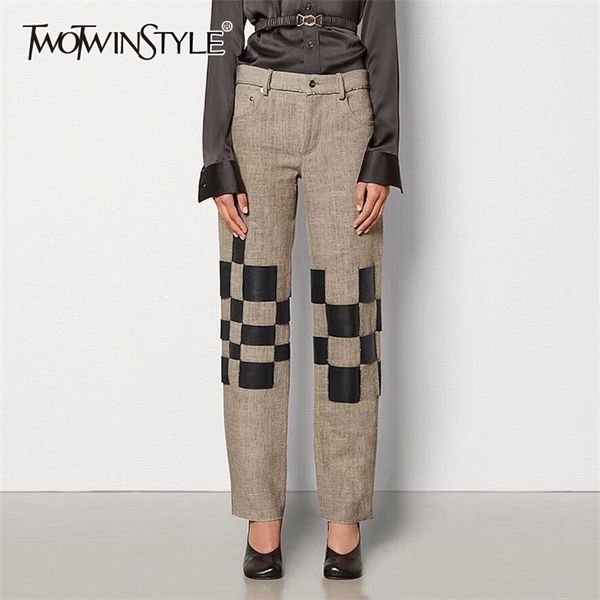 patchwork hit color women' pants high waist pocket straight trousers female autumn large size fashion 210521, Black;white
patchwork hit color women' pants high waist pocket straight trousers female autumn large size fashion 210521, Black;white