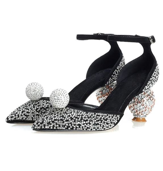 dress shoes ladies glitter crytal ball heels summer pumps women rhinestone full studs pointed toe high-heeled ankle strap sandals, Black
dress shoes ladies glitter crytal ball heels summer pumps women rhinestone full studs pointed toe high-heeled ankle strap sandals, Black
