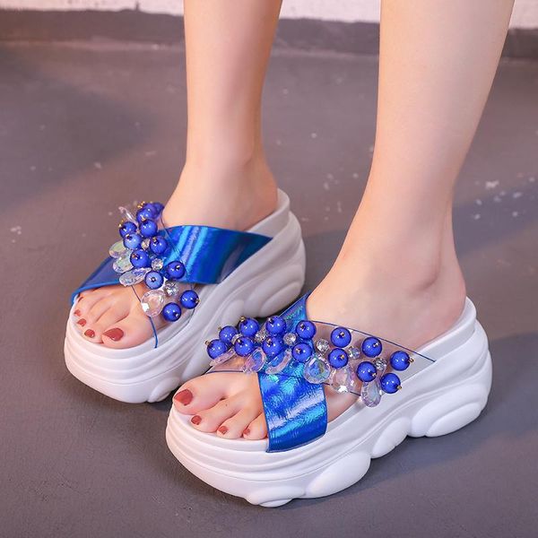 slippers 5.5cm/2.1 inch height women's slides fashion chuncky sandals summer outdoor shoes woman thick bottom ladies, Black
slippers 5.5cm/2.1 inch height women's slides fashion chuncky sandals summer outdoor shoes woman thick bottom ladies, Black