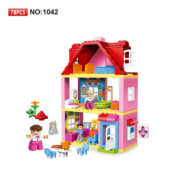 78pcs Diy Big Size Girl Princess Pink Building Blocks Set Kids Friends Bricks Toys For Children Kids Birthday Gifts
78pcs Diy Big Size Girl Princess Pink Building Blocks Set Kids Friends Bricks Toys For Children Kids Birthday Gifts