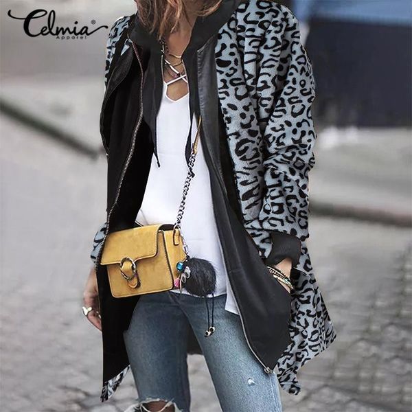 women's jackets winter warm leopard print fashion long sleeve patchwork coats celmia 2021 autumn hoodies casual outwear 5xl, Black;brown
women's jackets winter warm leopard print fashion long sleeve patchwork coats celmia 2021 autumn hoodies casual outwear 5xl, Black;brown