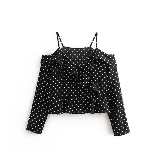 casual polka dot print camis women off shoulder feminine streewear ruffles chiffon short clothing chemise femme 210520, White
casual polka dot print camis women off shoulder feminine streewear ruffles chiffon short clothing chemise femme 210520, White