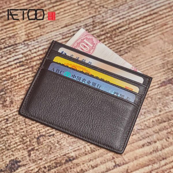 card holders aetoo leather ultra-thin holder, men's simple document first layer cowhide holder, Brown;gray
card holders aetoo leather ultra-thin holder, men's simple document first layer cowhide holder, Brown;gray