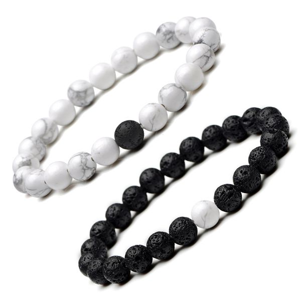 2pcs natural stone beaded strands bracelet set black lava white turquoise rock chakra bracelets couple distance bracelets for women hand cha
2pcs natural stone beaded strands bracelet set black lava white turquoise rock chakra bracelets couple distance bracelets for women hand cha