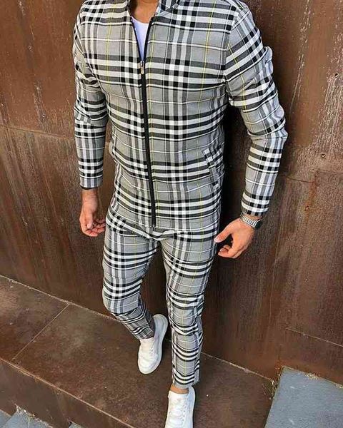 tracksuits men's fashion jackets mens sets colorful plaid men casual zipper set autumn pants male sweatshirt pocket kut1, Gray
tracksuits men's fashion jackets mens sets colorful plaid men casual zipper set autumn pants male sweatshirt pocket kut1, Gray