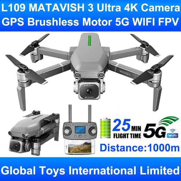 drones l109 matavish 3 rc drone quadcopter 4k hd camera professional gps foldable brushless motor 5g wifi fpv rtf toy 1km long distance
drones l109 matavish 3 rc drone quadcopter 4k hd camera professional gps foldable brushless motor 5g wifi fpv rtf toy 1km long distance