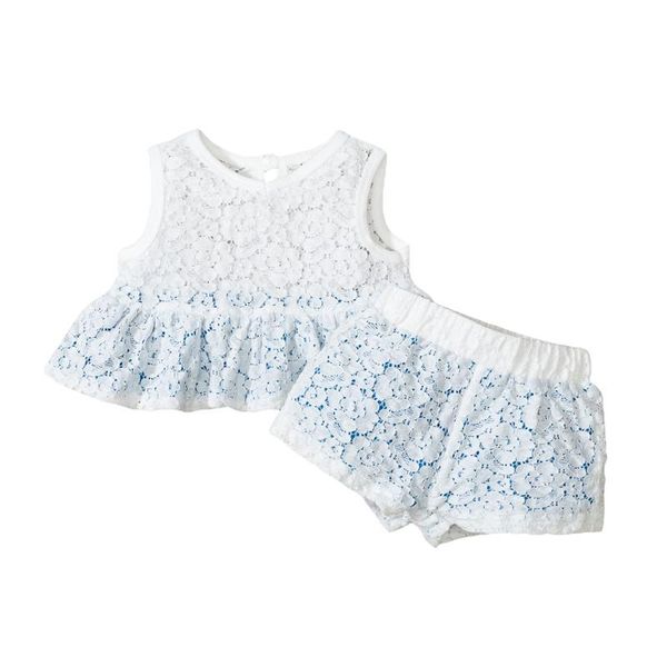 cute toddler baby girls clothing lace clothes sets crew neck sleeveless flared hem blouse vest with shorts outfits, White
cute toddler baby girls clothing lace clothes sets crew neck sleeveless flared hem blouse vest with shorts outfits, White