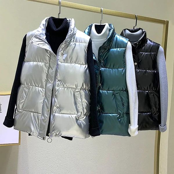 women's vests 2021 winter jacket vest short down cotton waterproof coat sleeveless loose female waistcoat snow wear, Black;white
women's vests 2021 winter jacket vest short down cotton waterproof coat sleeveless loose female waistcoat snow wear, Black;white