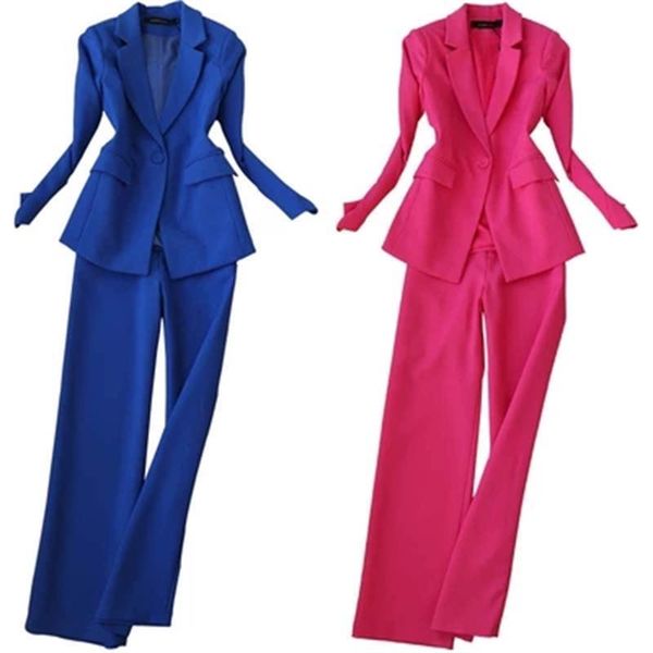women's suits & blazers pant women autumn spring one button fashion slim long sleeve small suit straight wide leg pants two set, White;black
women's suits & blazers pant women autumn spring one button fashion slim long sleeve small suit straight wide leg pants two set, White;black