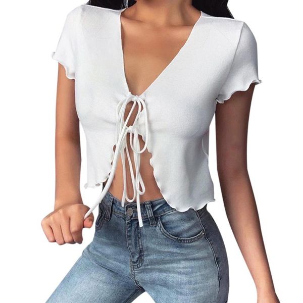 women's t-shirt summer women lace-up t shirts fashion ribbed knitting split hollow bandage crop slim elastic cardigan tanks clothi, White
women's t-shirt summer women lace-up t shirts fashion ribbed knitting split hollow bandage crop slim elastic cardigan tanks clothi, White