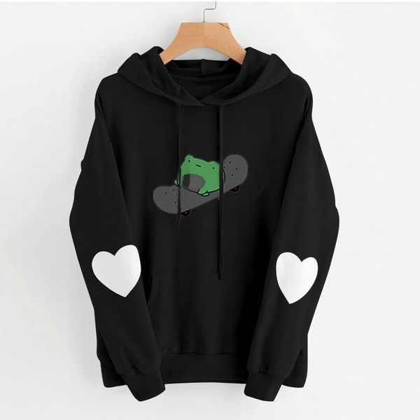 women's hoodies & sweatshirts cute hoodie sweatshirt for women long sleeve frog pattern jumper hooded female pullover fashion loose str, Black
women's hoodies & sweatshirts cute hoodie sweatshirt for women long sleeve frog pattern jumper hooded female pullover fashion loose str, Black
