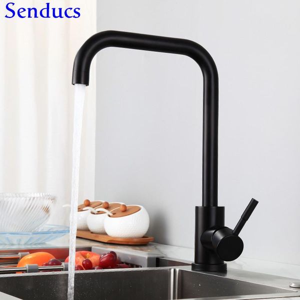 bathroom sink faucets senducs black mixer faucet with quality 304 stainless steel kitchen deck mounted water tap
bathroom sink faucets senducs black mixer faucet with quality 304 stainless steel kitchen deck mounted water tap