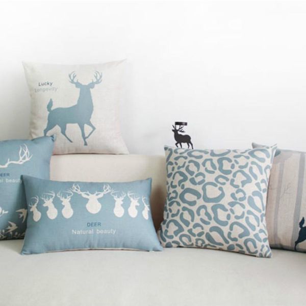 cushion/decorative pillow nordic linen cotton cushion cover decorative case cojines antique grey blue deer print coussin sofa decoration
cushion/decorative pillow nordic linen cotton cushion cover decorative case cojines antique grey blue deer print coussin sofa decoration