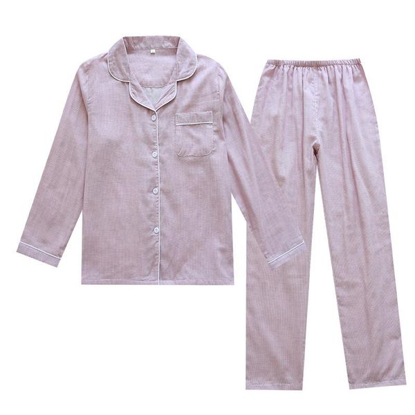 men's sleepwear couple's pajamas set cotton autumn long sleeve trousers men and women loose cardigan home pajama couple, Black;brown
men's sleepwear couple's pajamas set cotton autumn long sleeve trousers men and women loose cardigan home pajama couple, Black;brown