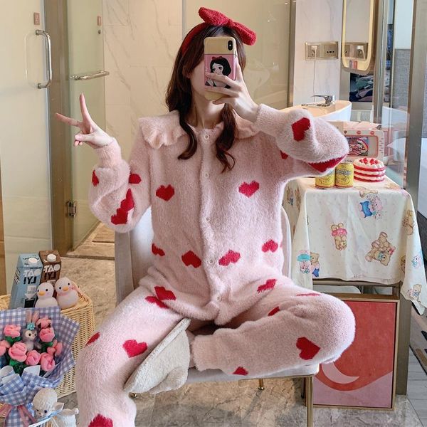 winter cotton pajamas sets womens sleepwears pyjamas pijamas suit homewear mujer, Black;red
winter cotton pajamas sets womens sleepwears pyjamas pijamas suit homewear mujer, Black;red