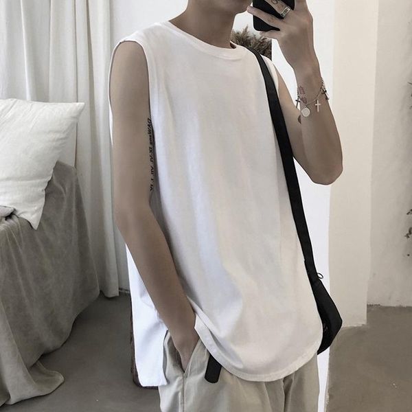 men' tank sleeveless vest summer loose oversized waistcoat simple clothes wild bottoming hip-hop sports casual barbecue, White;black
men' tank sleeveless vest summer loose oversized waistcoat simple clothes wild bottoming hip-hop sports casual barbecue, White;black
