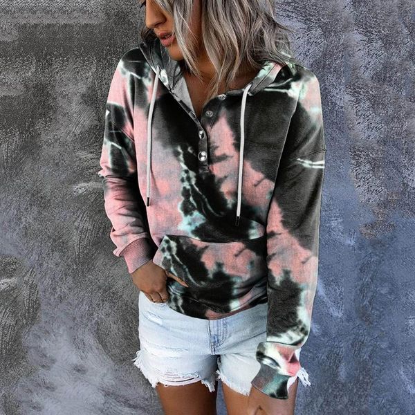 women's hoodies & sweatshirts 2021 trend button drawstring pocket casual long sleeve tie dye gradient print hoodie oversized, Black
women's hoodies & sweatshirts 2021 trend button drawstring pocket casual long sleeve tie dye gradient print hoodie oversized, Black