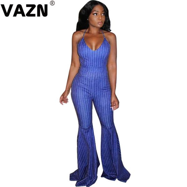 women's jumpsuits & rompers vazn 2021 summer arrival backless beach open young striped fashion sleeveless high waist women long flare, Black;white
women's jumpsuits & rompers vazn 2021 summer arrival backless beach open young striped fashion sleeveless high waist women long flare, Black;white