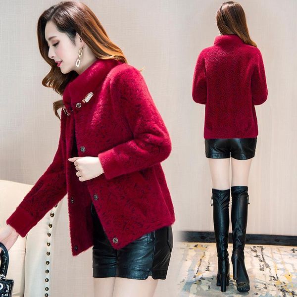 women's wool & blends imitate mink fleece overcoat 2021 female autumn winter thicken jacket gold coat femme jackets 4xl a, Black
women's wool & blends imitate mink fleece overcoat 2021 female autumn winter thicken jacket gold coat femme jackets 4xl a, Black