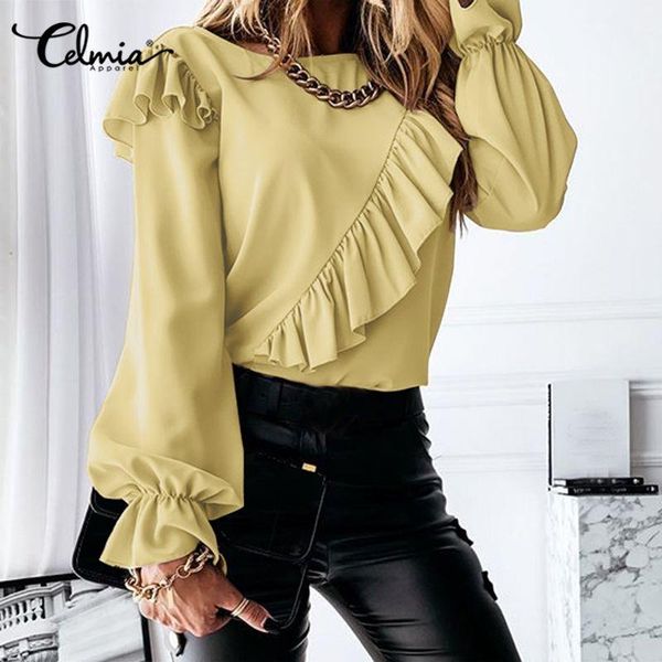 elegant women ruffled blouses 2021 celmia fashion ladies office puff sleeve shirts casual solid chic tunic plus size s-5xl women's &, White
elegant women ruffled blouses 2021 celmia fashion ladies office puff sleeve shirts casual solid chic tunic plus size s-5xl women's &, White