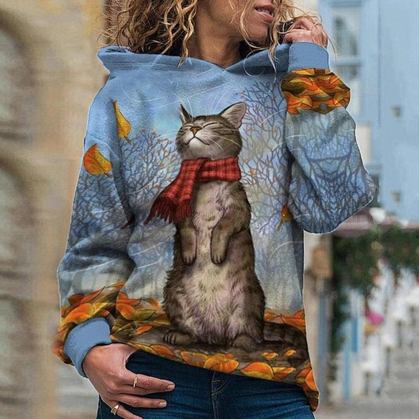women's hoodies & sweatshirts autumn oversized women blue cat- printed long sleeve hooded female korean loose pullover sweatshirt suda, Black
women's hoodies & sweatshirts autumn oversized women blue cat- printed long sleeve hooded female korean loose pullover sweatshirt suda, Black