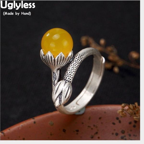 cluster rings uglyless real 990 silver jewelry nature chalcedony lotus luxury women retro flower bud ring engraved ethnic bijoux, Golden;silver
cluster rings uglyless real 990 silver jewelry nature chalcedony lotus luxury women retro flower bud ring engraved ethnic bijoux, Golden;silver