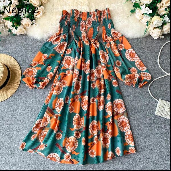 chic print women dress shoulder strapless slash neck beach lantern sleeve vestidos autumn high waist a line dresses, Black;gray
chic print women dress shoulder strapless slash neck beach lantern sleeve vestidos autumn high waist a line dresses, Black;gray