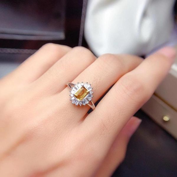 style natural citrine ring 925 silver women's engagement shiny atmosphere cluster rings, Golden;silver
style natural citrine ring 925 silver women's engagement shiny atmosphere cluster rings, Golden;silver