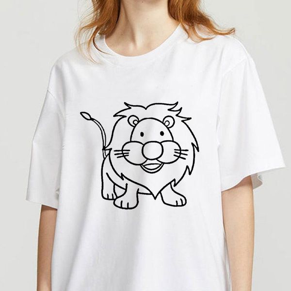 women's t-shirt vogue women funny vintage casual female tshirt cute lion printedt-shirts graphic tees, White
women's t-shirt vogue women funny vintage casual female tshirt cute lion printedt-shirts graphic tees, White