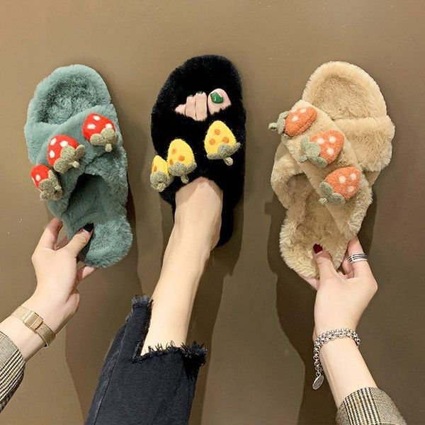 autumn and winter indoor warm plush slippers female cute candy color fur ball outdoor non-slip fashion cotton, Black
autumn and winter indoor warm plush slippers female cute candy color fur ball outdoor non-slip fashion cotton, Black
