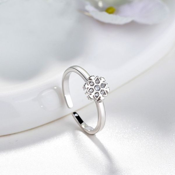 s925 pure silver snowflake ring women's japanese and korean version simple fashion versatile opening adjustable hand ornament, Black
s925 pure silver snowflake ring women's japanese and korean version simple fashion versatile opening adjustable hand ornament, Black