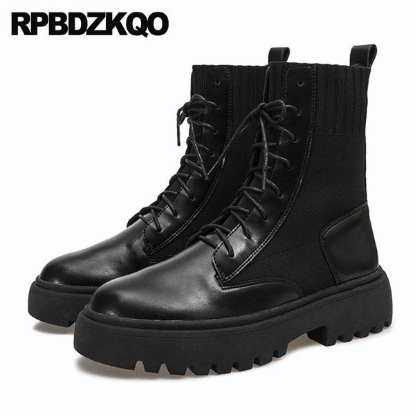boots shoes women army sock british flatform ankle stretch knit combat muffin lace up waterproof winter military, Black
boots shoes women army sock british flatform ankle stretch knit combat muffin lace up waterproof winter military, Black