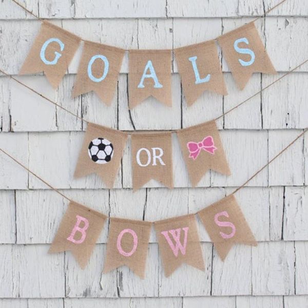 party decoration goals or bows gender reveal, soccer reveal ideas, burlap banner,
party decoration goals or bows gender reveal, soccer reveal ideas, burlap banner,