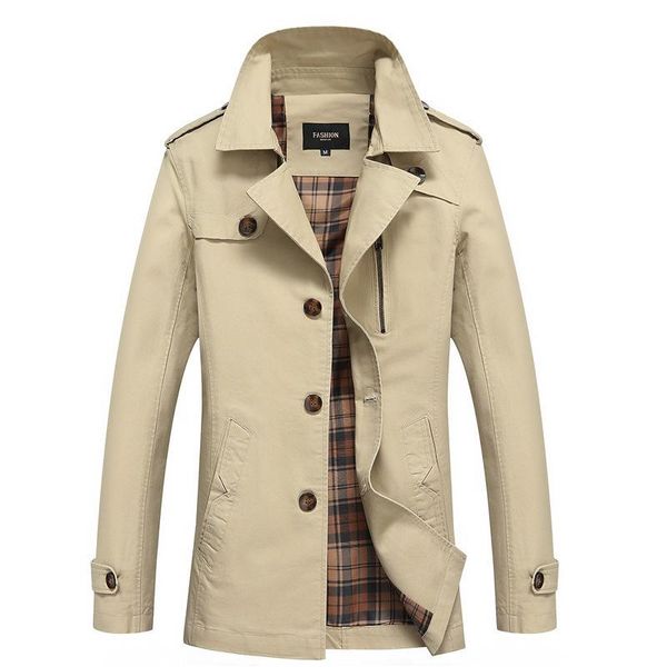 men's jackets long spring and jacket autumn pure cotton medium youth thin clothes, Black;brown
men's jackets long spring and jacket autumn pure cotton medium youth thin clothes, Black;brown