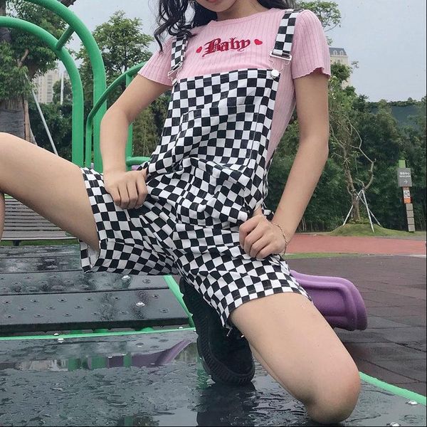 checkerboard women jumpsuit men overalls casual romper plaid shorts summer backless strap checkered female black white playsuit
checkerboard women jumpsuit men overalls casual romper plaid shorts summer backless strap checkered female black white playsuit