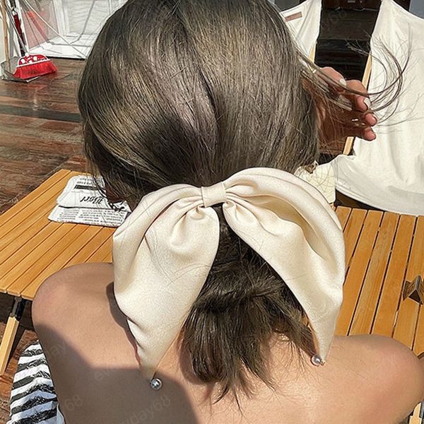 soft ribbon big size bow barrette hair clips girls women headwear hair accessories, Golden;silver
soft ribbon big size bow barrette hair clips girls women headwear hair accessories, Golden;silver
