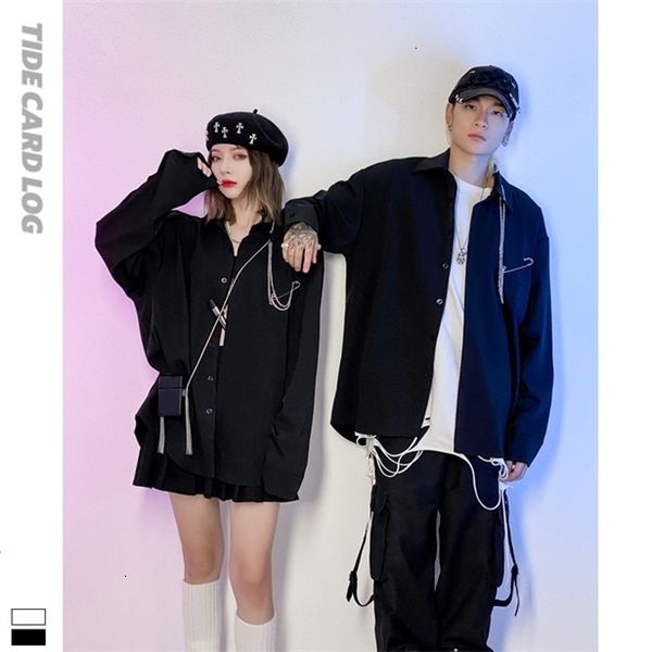 2021 tech fleecespring and autumn high street dark pointed collar handsome trend functional pin chain shirt women's and men's blac, White;black
2021 tech fleecespring and autumn high street dark pointed collar handsome trend functional pin chain shirt women's and men's blac, White;black