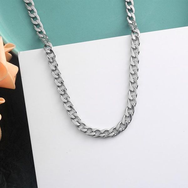 chains necklace male titanium steel non-fading wild style european and american street hip-hop personality trendy cool, Silver
chains necklace male titanium steel non-fading wild style european and american street hip-hop personality trendy cool, Silver