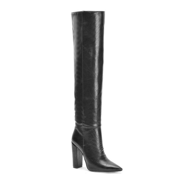 boots women's knee-length suede high pointed toe thick heel set foot long ladies large size winter, Black
boots women's knee-length suede high pointed toe thick heel set foot long ladies large size winter, Black