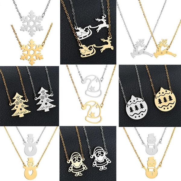 pendant necklaces stainless steel gold silver color chain fawn couple necklace snowman santa animal choker fashion christmas gift
pendant necklaces stainless steel gold silver color chain fawn couple necklace snowman santa animal choker fashion christmas gift