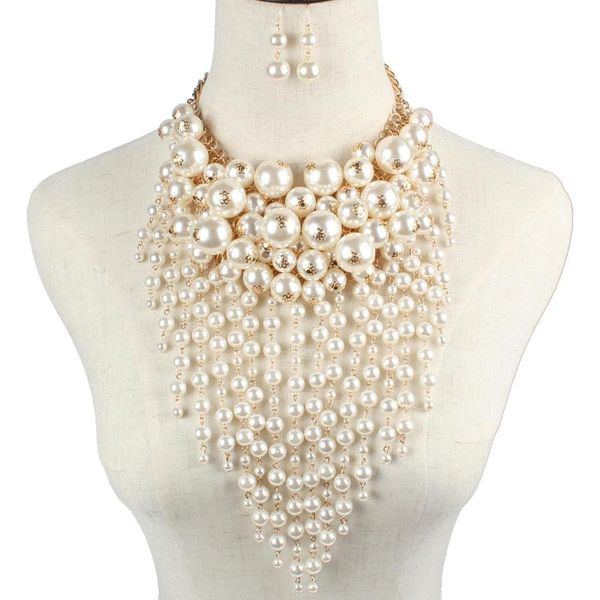 chokers exaggerated multi-layer tassel pearl necklace statement luxury jewelry vintage on the neck choker gift to girlfriend, Golden;silver
chokers exaggerated multi-layer tassel pearl necklace statement luxury jewelry vintage on the neck choker gift to girlfriend, Golden;silver