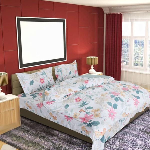 bedding sets 1.5m four-piece cotton quilt cover pillowcase summer printing breathable set